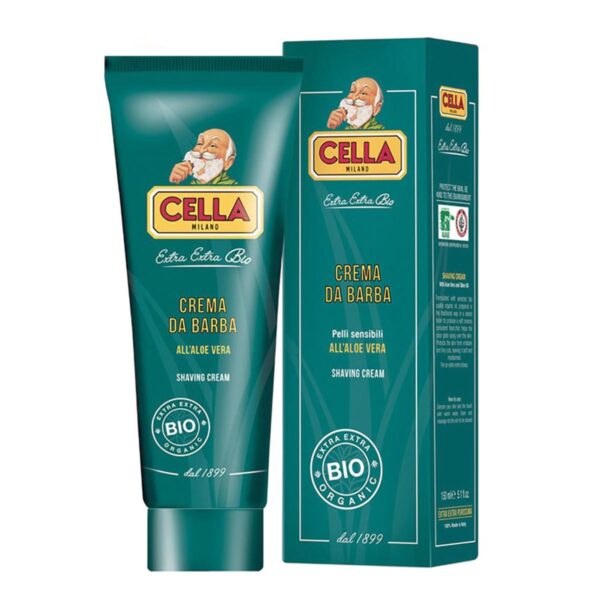 Tubetto Crema da Barba Aloe Vera Bio  - Cella - 150ml